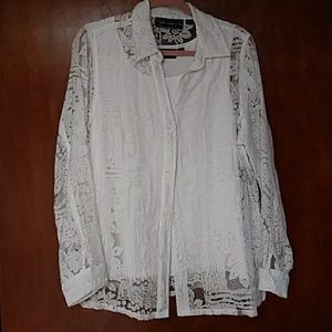 Susan Graver "Style" Blouse with Matching Tank
